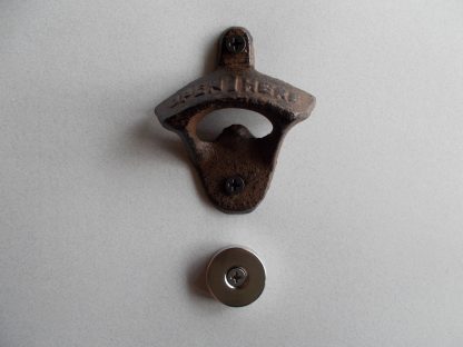 Cast Iron Bottle Opener and Magnet Set